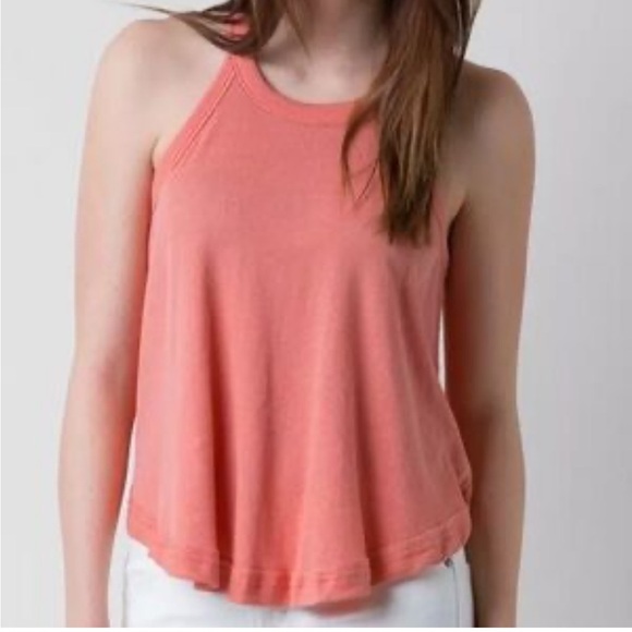 We The Free Tops - We The Free Coral Ribbed Oversized Tank
